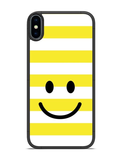 Smiling Stripes Glossy Soft Edge Case for Apple Iphone Xs Chachhi