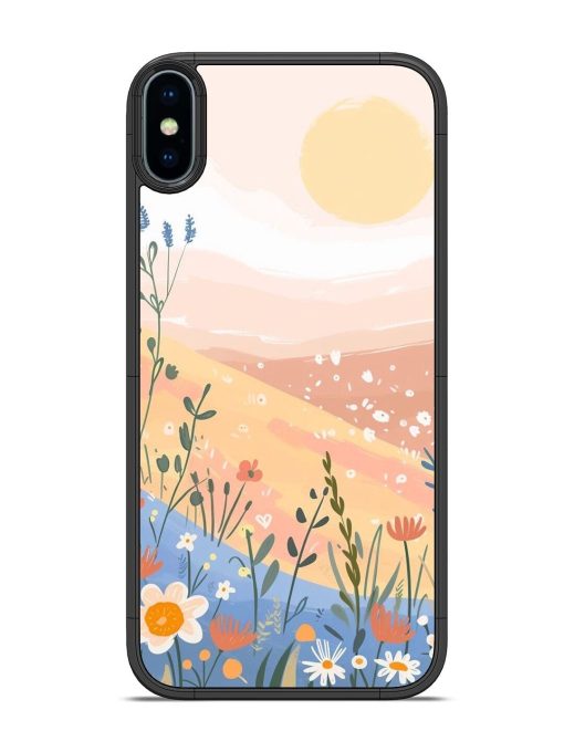 Golden Hour Blooms Glossy Soft Edge Case for Apple Iphone Xs Chachhi