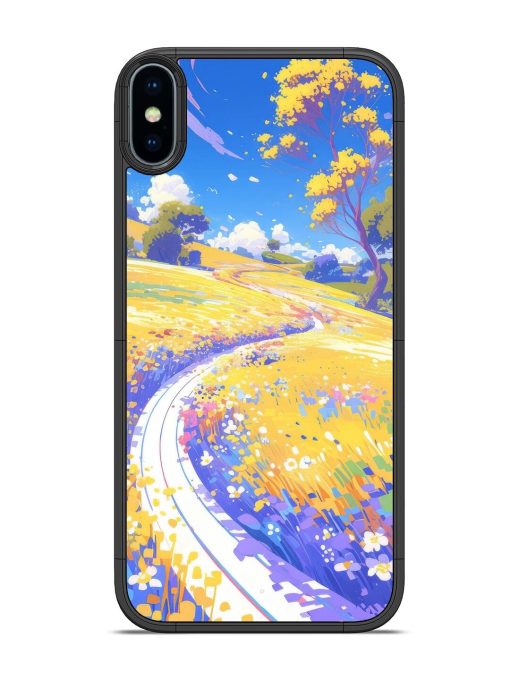 Vibrant Spring Meadow Glossy Soft Edge Case for Apple Iphone Xs Chachhi