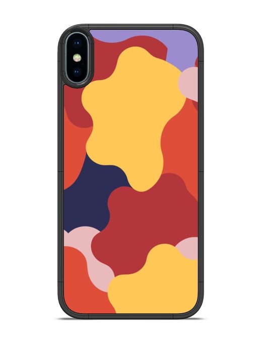 Gooey Color Chaos Glossy Soft Edge Case for Apple Iphone Xs Chachhi