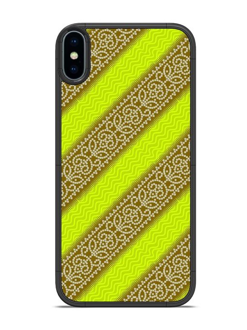 Golden Bandana Bliss Glossy Soft Edge Case for Apple Iphone Xs Chachhi