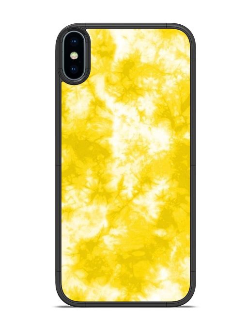 Golden Tie-Dye Twirl Glossy Soft Edge Case for Apple Iphone Xs Chachhi