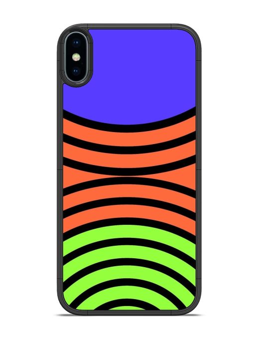 Psychedelic Stripe Symphony Glossy Soft Edge Case for Apple Iphone Xs Chachhi