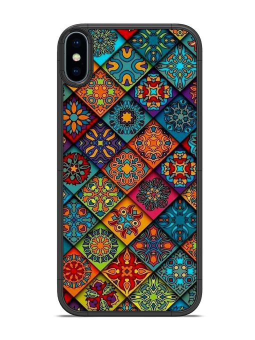 Patchwork Mandala Mosaic Glossy Soft Edge Case for Apple Iphone Xs Chachhi