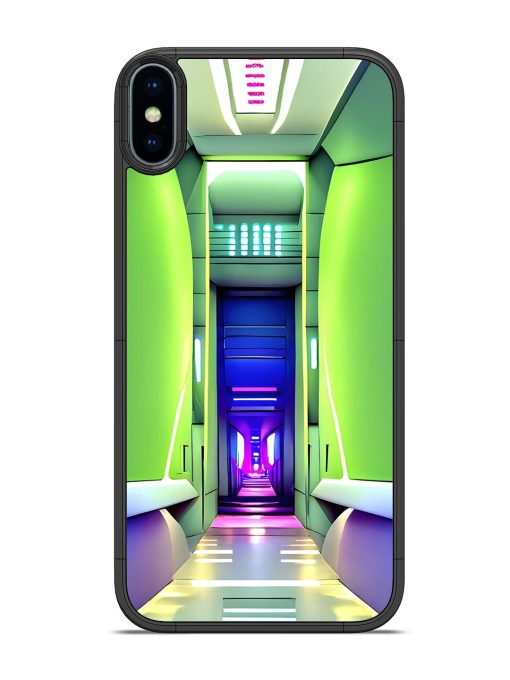 Neon Corridor Glossy Soft Edge Case for Apple Iphone Xs