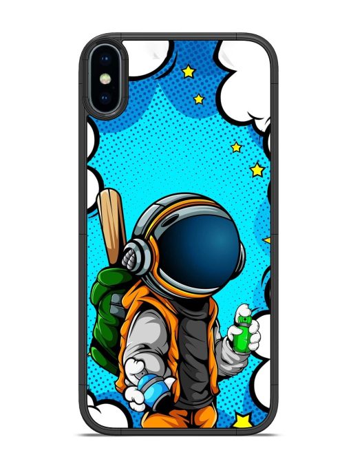 Space Graffiti Artist Glossy Soft Edge Case for Apple Iphone Xs Chachhi