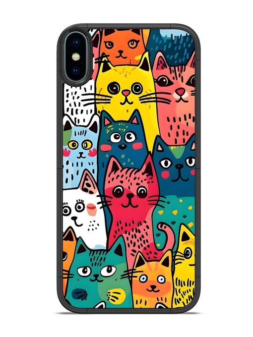 Feline Frenzy Glossy Soft Edge Case for Apple Iphone Xs Chachhi