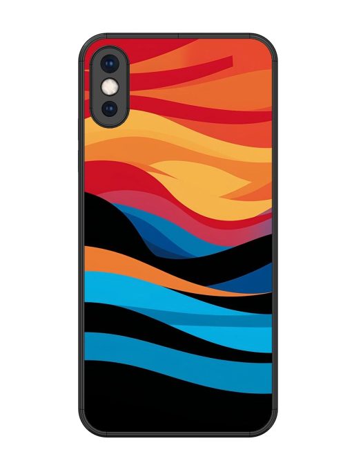 Blazing Currents Glossy Soft Edge Case for Apple Iphone Xs Max Chachhi