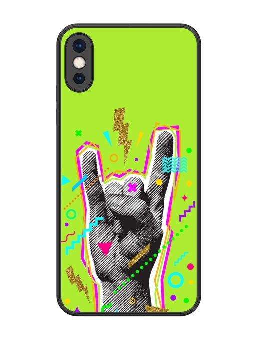 Neon Rock Glossy Soft Edge Case for Apple Iphone Xs Max Chachhi