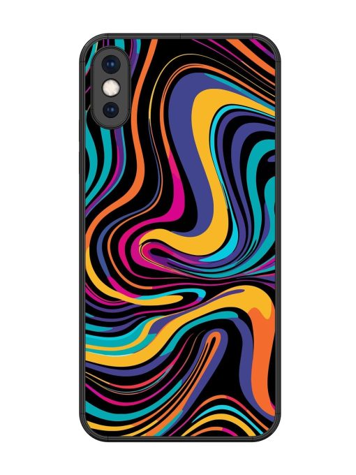 Psychedelic Swirl Glossy Soft Edge Case for Apple Iphone Xs Max Chachhi