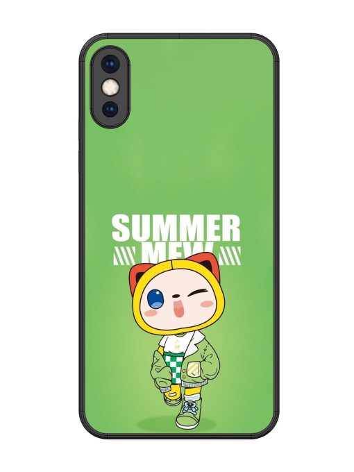 Purrfect Summer Glossy Soft Edge Case for Apple Iphone Xs Max Chachhi