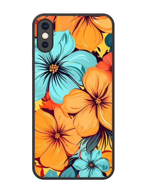 Tropical Bloom Glossy Soft Edge Case for Apple Iphone Xs Max Chachhi