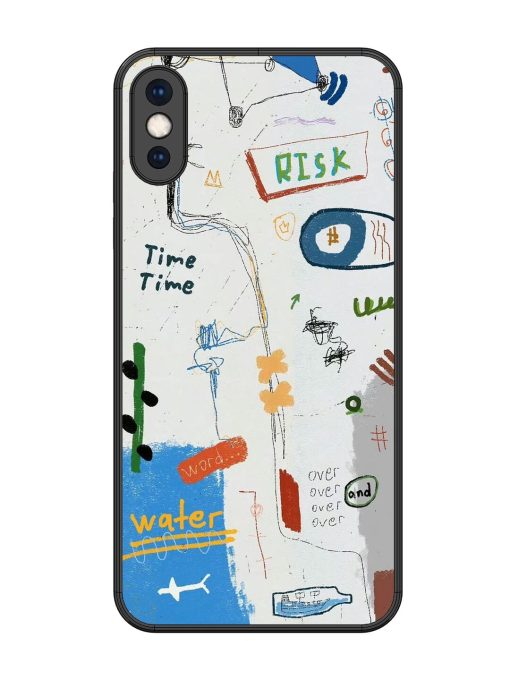 Mind Map Madness Glossy Soft Edge Case for Apple Iphone Xs Max