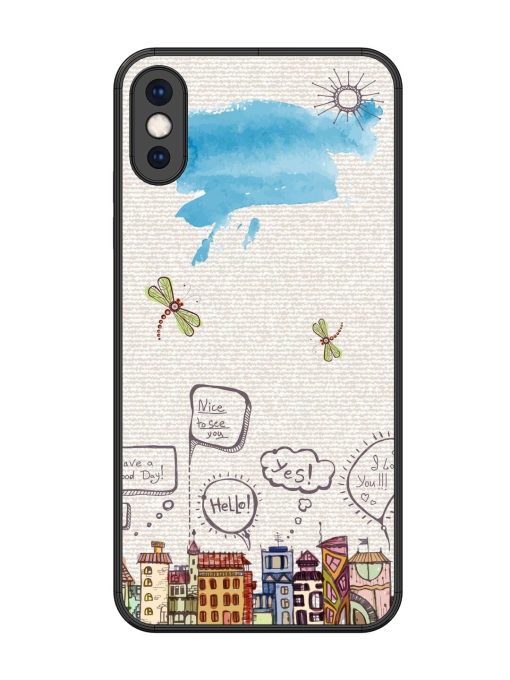 Doodle City Glossy Soft Edge Case for Apple Iphone Xs Max Chachhi