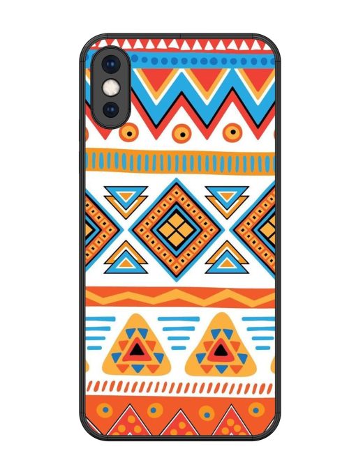 Vibrant Tribal Pattern Glossy Soft Edge Case for Apple Iphone Xs Max Chachhi