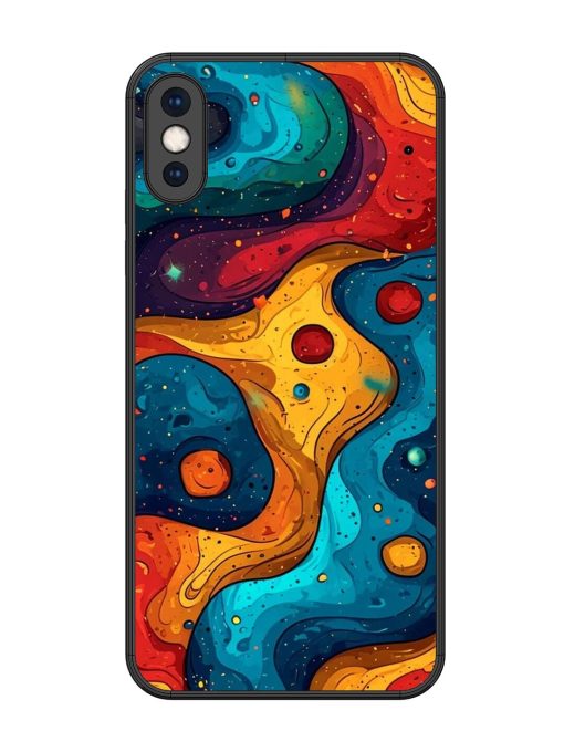 Cosmic Swirl Glossy Soft Edge Case for Apple Iphone Xs Max Chachhi