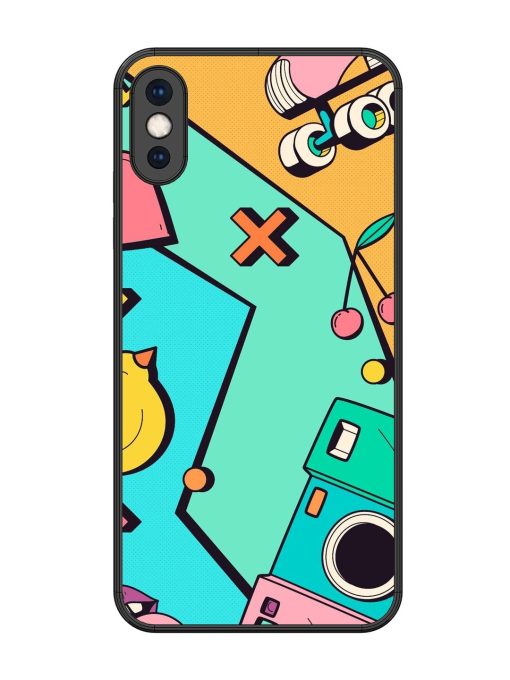 Retro Remix Glossy Soft Edge Case for Apple Iphone Xs Max Chachhi