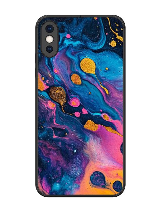 Cosmic Swirl Glossy Soft Edge Case for Apple Iphone Xs Max Chachhi