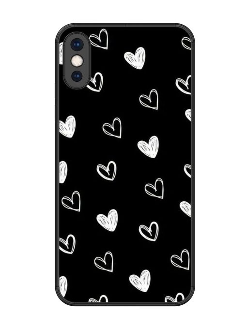 Scattered Hearts Glossy Soft Edge Case for Apple Iphone Xs Max Chachhi