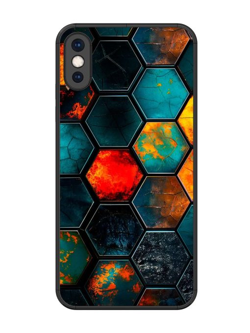 Hexagon Hive Glossy Soft Edge Case for Apple Iphone Xs Max Chachhi