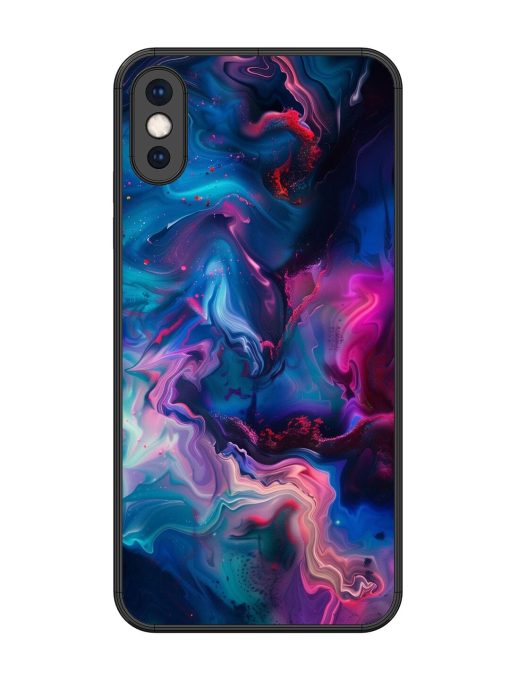 Cosmic Swirl Glossy Soft Edge Case for Apple Iphone Xs Max Chachhi