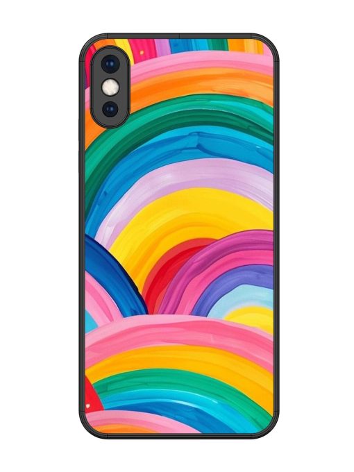 Rainbow Symphony Glossy Soft Edge Case for Apple Iphone Xs Max Chachhi