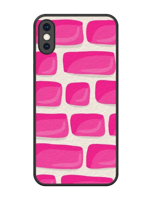 Pink Brick Wall Glossy Soft Edge Case for Apple Iphone Xs Max Chachhi