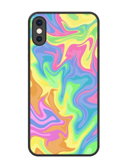 Whimsical Swirl Glossy Soft Edge Case for Apple Iphone Xs Max Chachhi