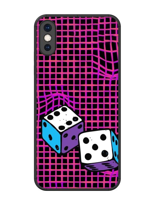 Glitched Dice Glossy Soft Edge Case for Apple Iphone Xs Max Chachhi