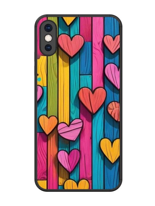 Rainbow Of Hearts Glossy Soft Edge Case for Apple Iphone Xs Max Chachhi