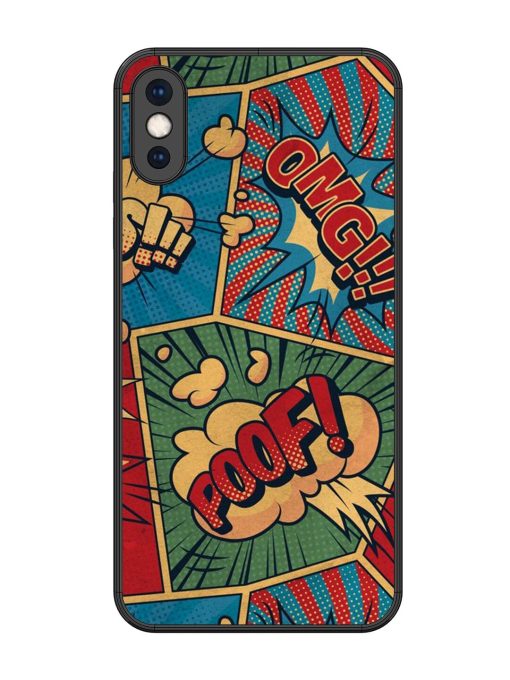 Comic Book Chaos Glossy Soft Edge Case for Apple Iphone Xs Max