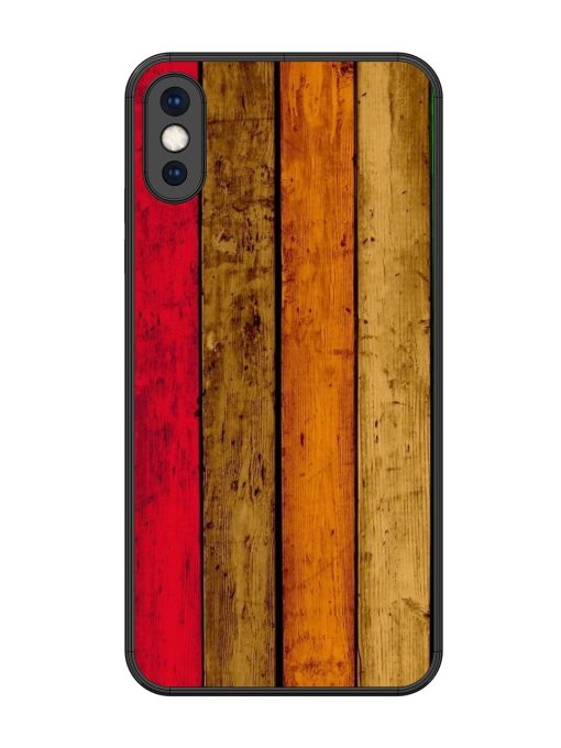 Colorful Woodgrain Glossy Soft Edge Case for Apple Iphone Xs Max Chachhi