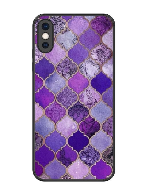 Purple Mosaic Magic Glossy Soft Edge Case for Apple Iphone Xs Max Chachhi