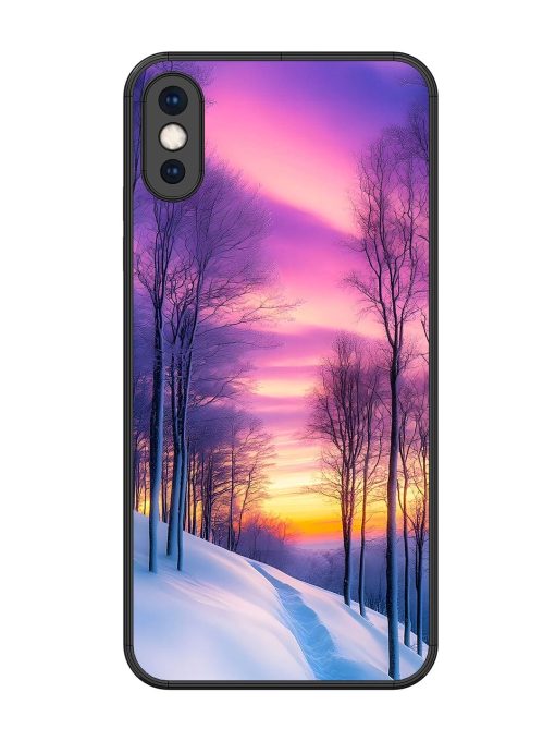 Winter'S Purple Haze Glossy Soft Edge Case for Apple Iphone Xs Max Chachhi