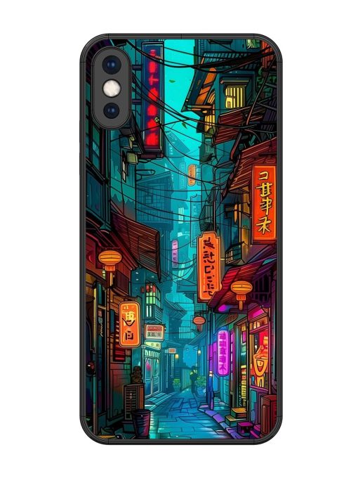 Neon Nightscape Glossy Soft Edge Case for Apple Iphone Xs Max Chachhi