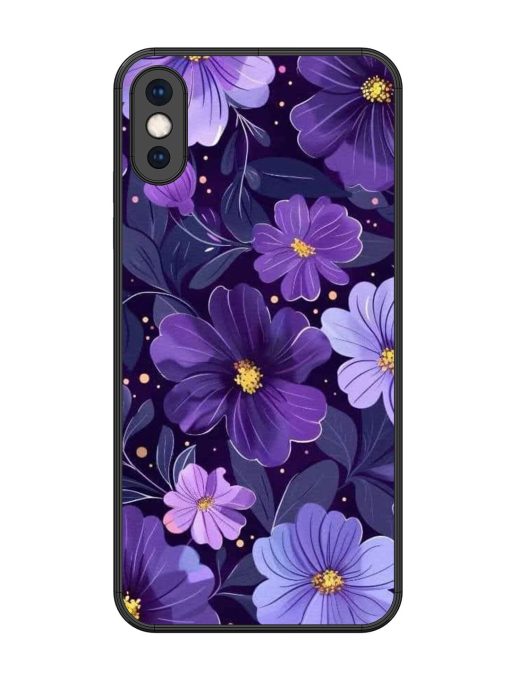 Purple Paradise Glossy Soft Edge Case for Apple Iphone Xs Max Chachhi