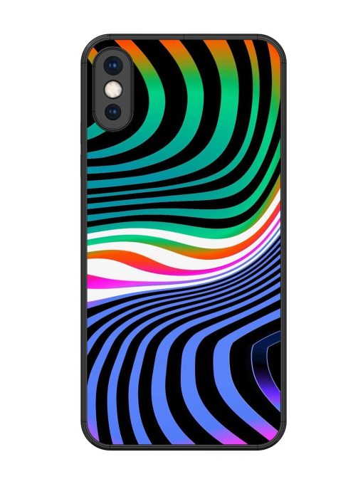 Psychedelic Waves Glossy Soft Edge Case for Apple Iphone Xs Max Chachhi