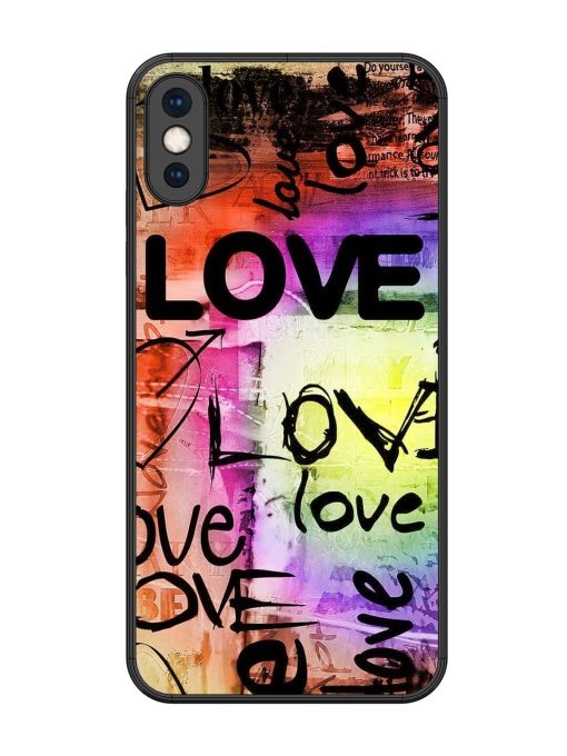 Love Graffiti Glossy Soft Edge Case for Apple Iphone Xs Max Chachhi