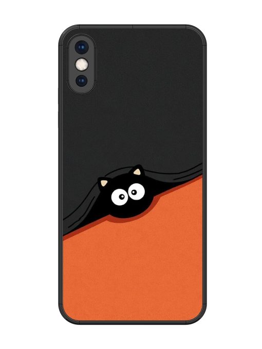 Peek-A-Boo Kitty Glossy Soft Edge Case for Apple Iphone Xs Max Chachhi