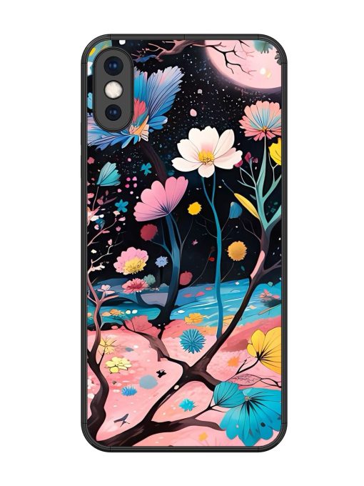 Cosmic Bloom Glossy Soft Edge Case for Apple Iphone Xs Max Chachhi