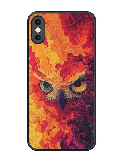 Fiery Owl Glossy Soft Edge Case for Apple Iphone Xs Max Chachhi