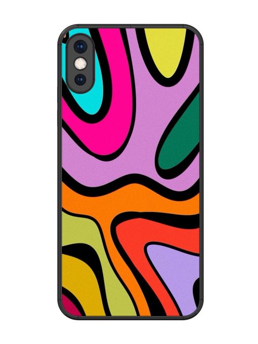 Groovy Swirls Glossy Soft Edge Case for Apple Iphone Xs Max Chachhi