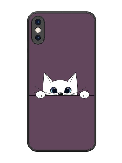 Peek-A-Boo Kitty Glossy Soft Edge Case for Apple Iphone Xs Max Chachhi