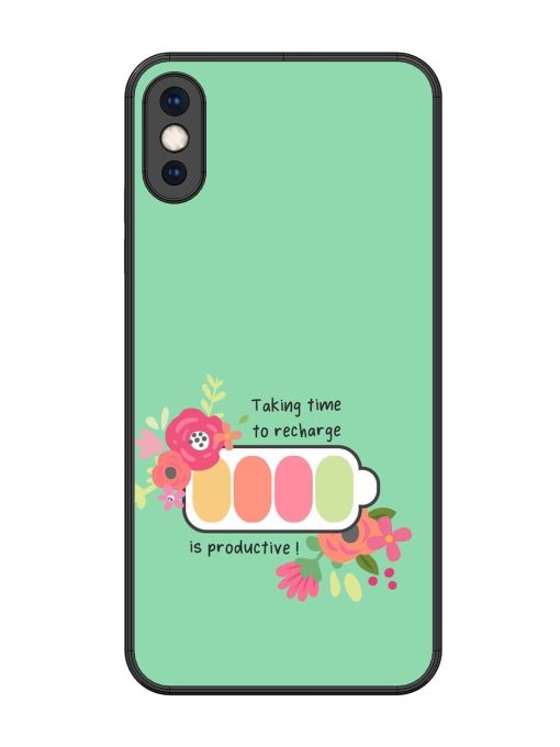 Recharge And Bloom Glossy Soft Edge Case for Apple Iphone Xs Max