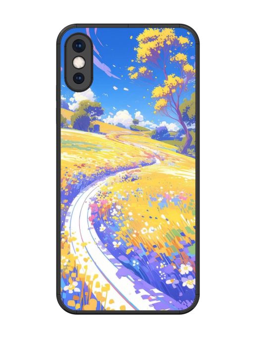 Vibrant Spring Meadow Glossy Soft Edge Case for Apple Iphone Xs Max Chachhi