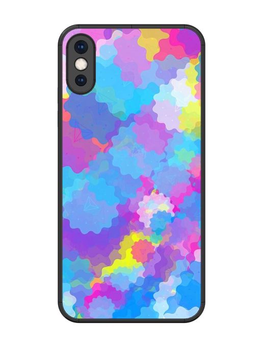 Psychedelic Cloud Burst Glossy Soft Edge Case for Apple Iphone Xs Max Chachhi