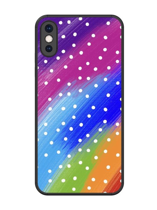 Rainbow Polka Dot Dream Glossy Soft Edge Case for Apple Iphone Xs Max Chachhi