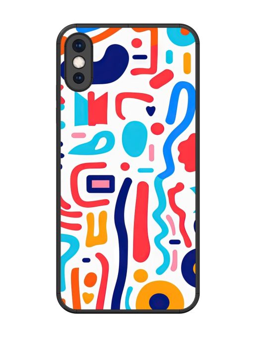 Whimsical Doodle Chaos Glossy Soft Edge Case for Apple Iphone Xs Max Chachhi