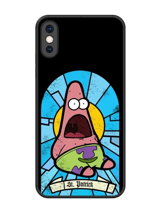 St. Patrick'S Day Stained Glass Patrick Star Glossy Soft Edge Case for Apple Iphone Xs Max Chachhi