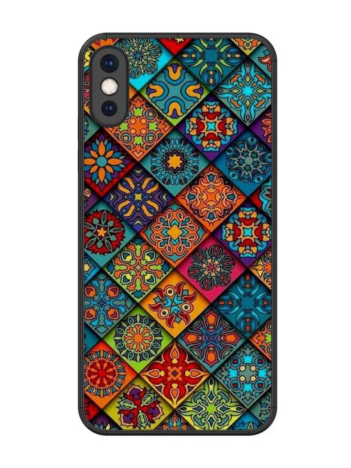 Patchwork Mandala Mosaic Glossy Soft Edge Case for Apple Iphone Xs Max Chachhi